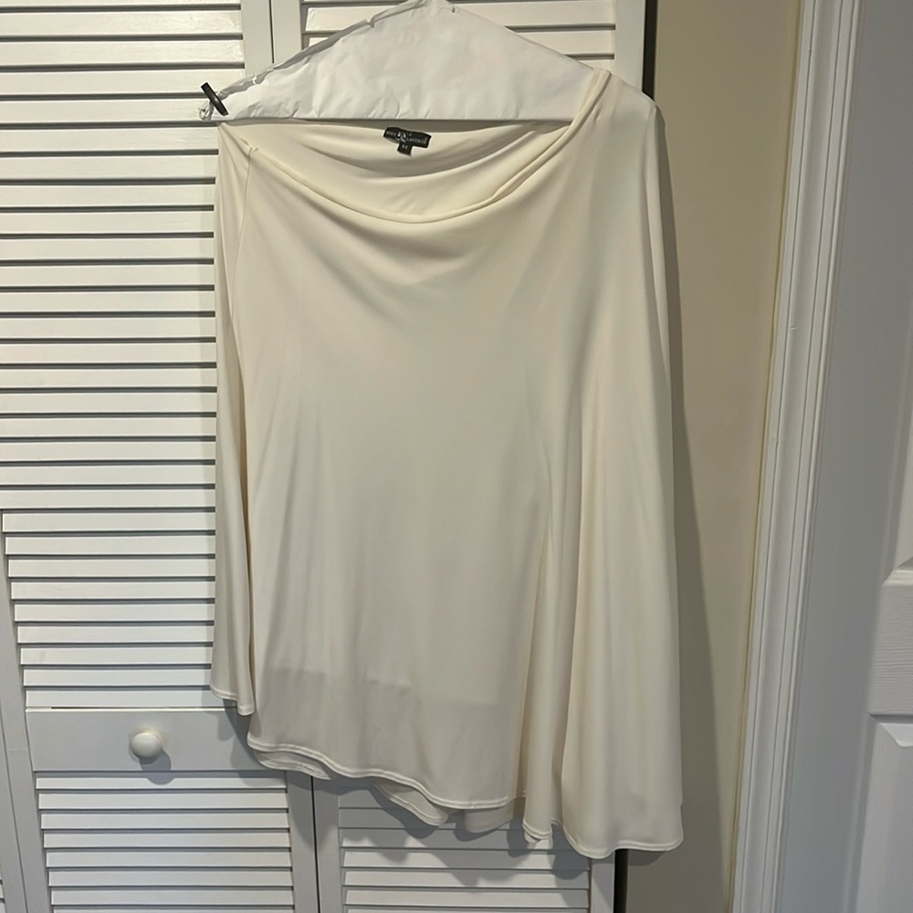 Elegant one shoulder white mini dress size M
